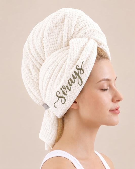 Serviette en microfibre pour cheveux - Personnalisable